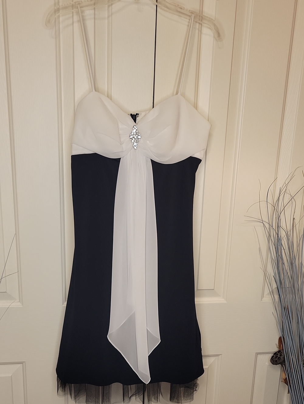 dressbarn black and white cocktail dress